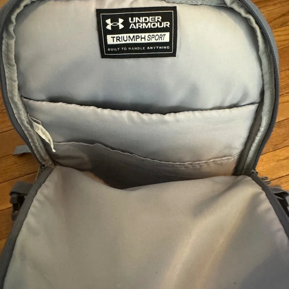 Under Armour Triumph Sport Backpack Gray UA Storm Cordura Laptop Bag 1372290
